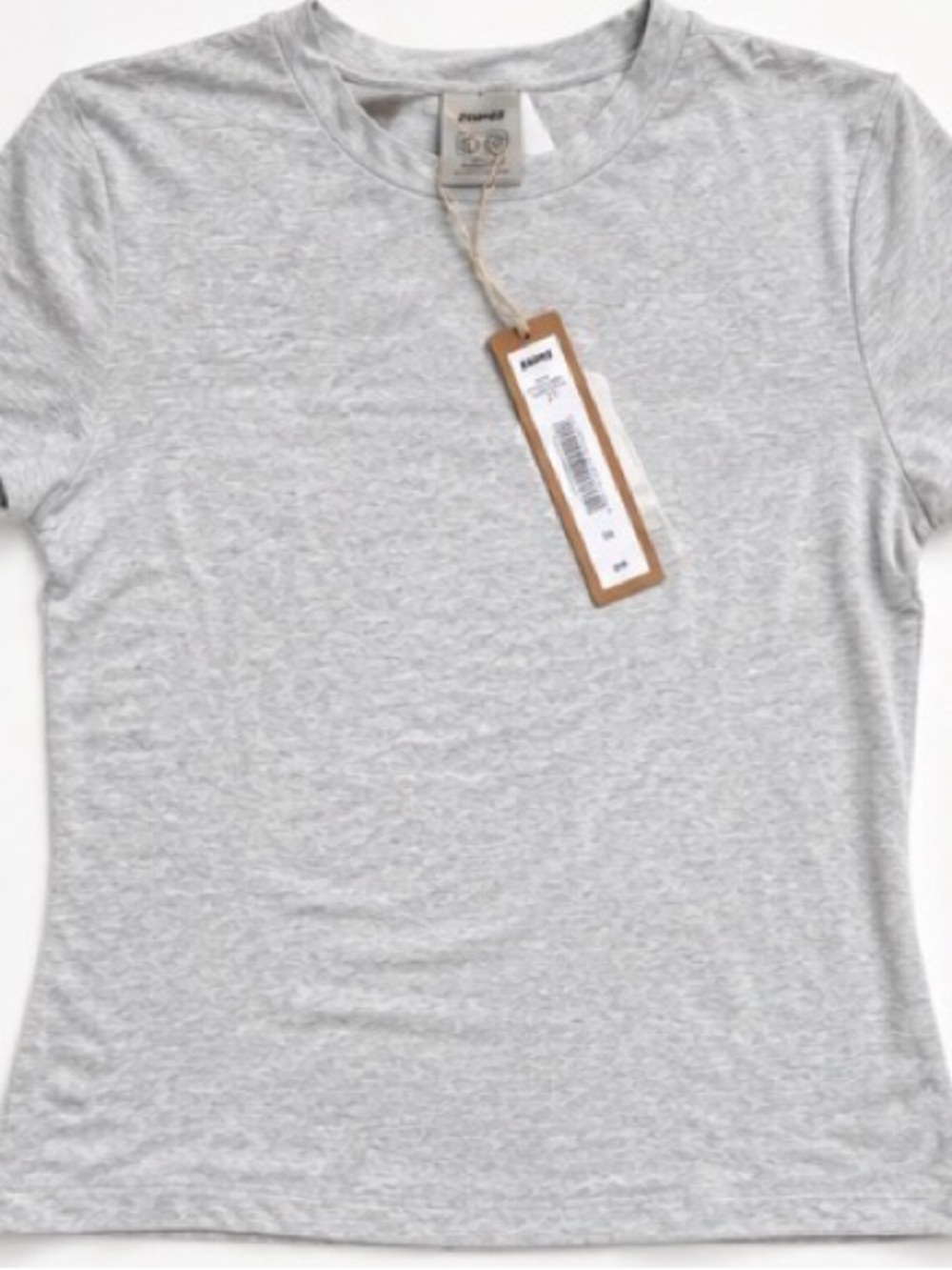 SKIMS Cotton Jersey Tee Light Heather Gray NWT Viral Basic Top - Picture 3 of 4